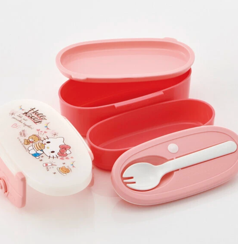 Bento Box Lunch Box Hello Kitty Skater Snack Time 410ml Made in Japan
